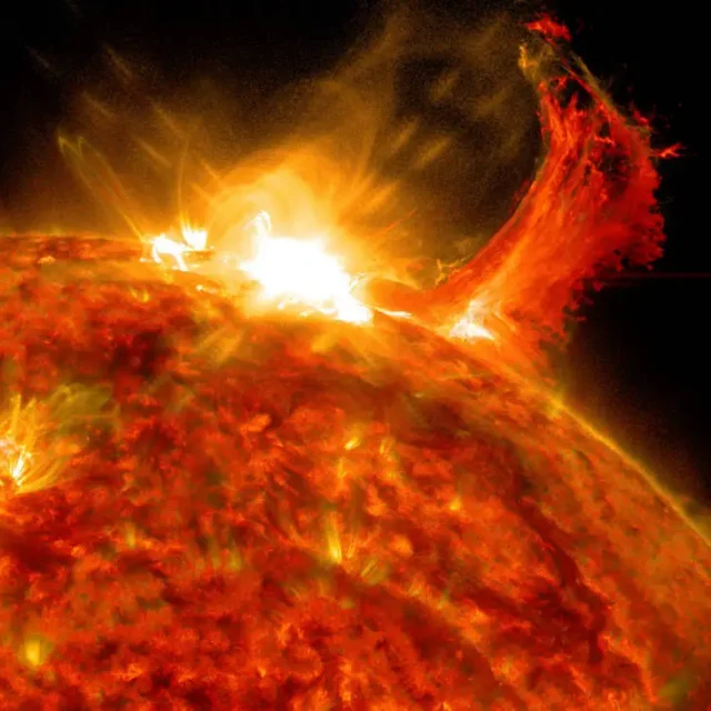 On October 2, 2014, NASA’s Solar Dynamics Observatory (SDO) captured a powerful solar flare alongside a coronal mass ejection (CME).
