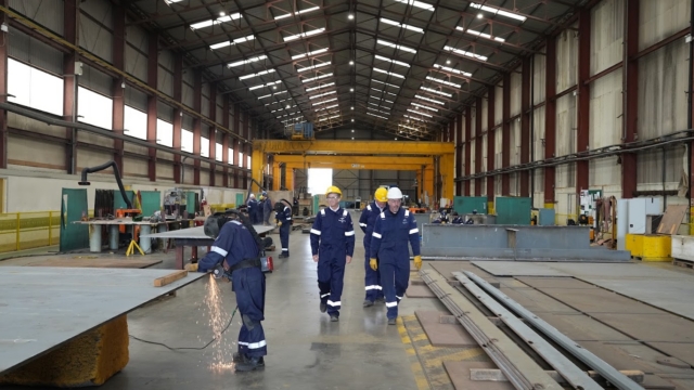 Rear Admiral Matthew Stratton tours Methil