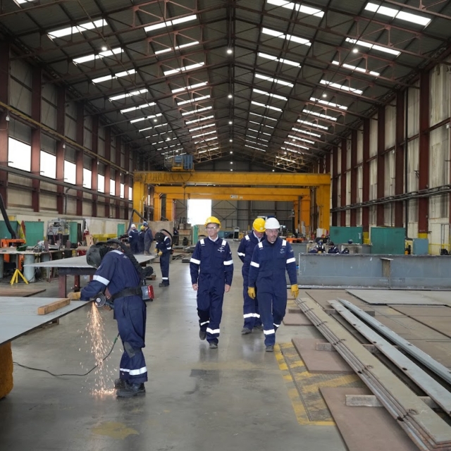 Rear Admiral Matthew Stratton tours Methil