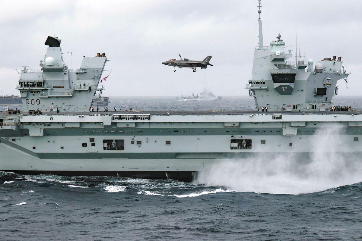 An F-35B landing on HMS Prince of Wales, one of the Royal Navy wearships on which MEWSIC is set to be installed. Image: U.K. MoD © Crown copyright 2024