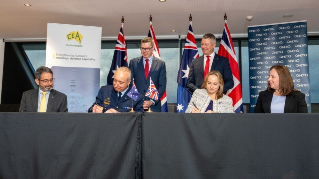 MoU signing of UK and Australian radar agreement.