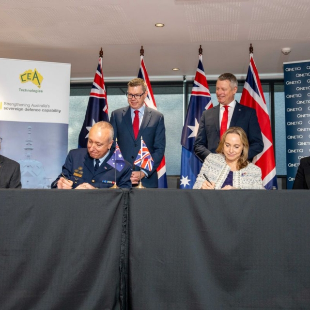 MoU signing of UK and Australian radar agreement.
