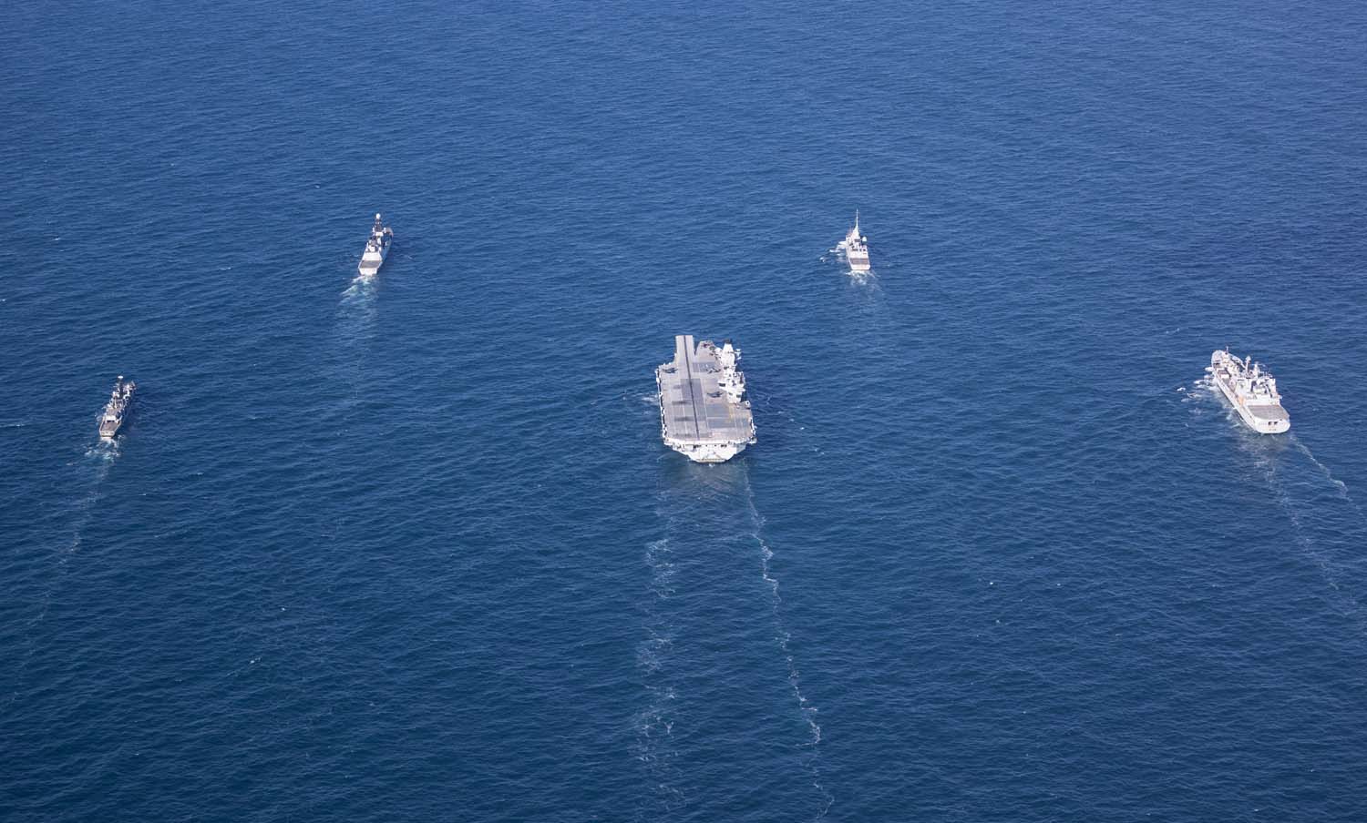 Royal Navy operating in exercise