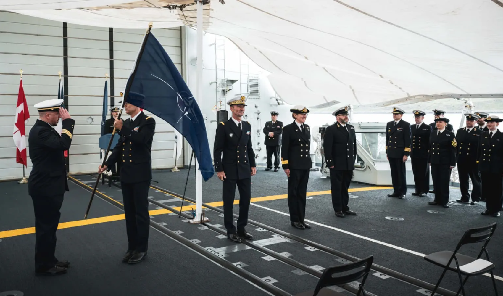 Royal navy pass command to French Navy