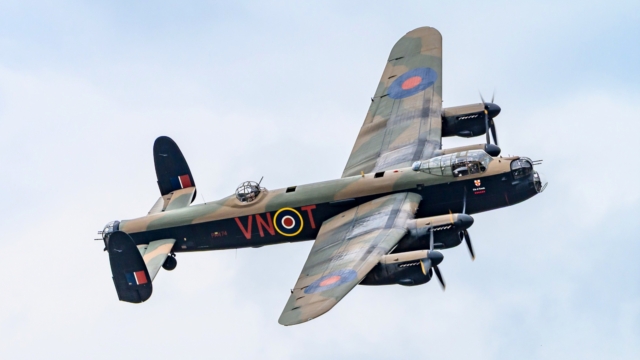 The Battle of Britain Memorial Flight Avro Lancaster in flight