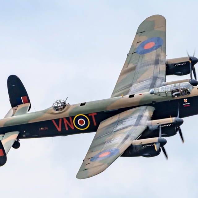 The Battle of Britain Memorial Flight Avro Lancaster in flight
