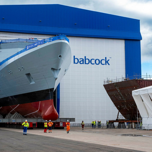 Type 31 Frigate rollout in Rosyth