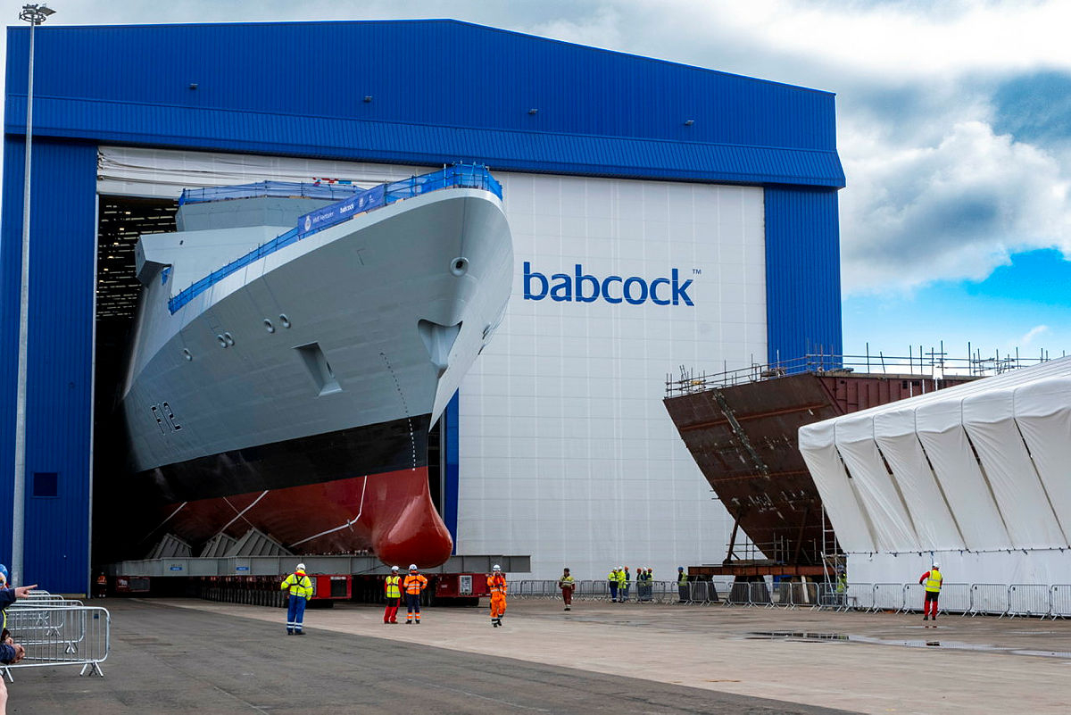 Type 31 Frigate rollout in Rosyth