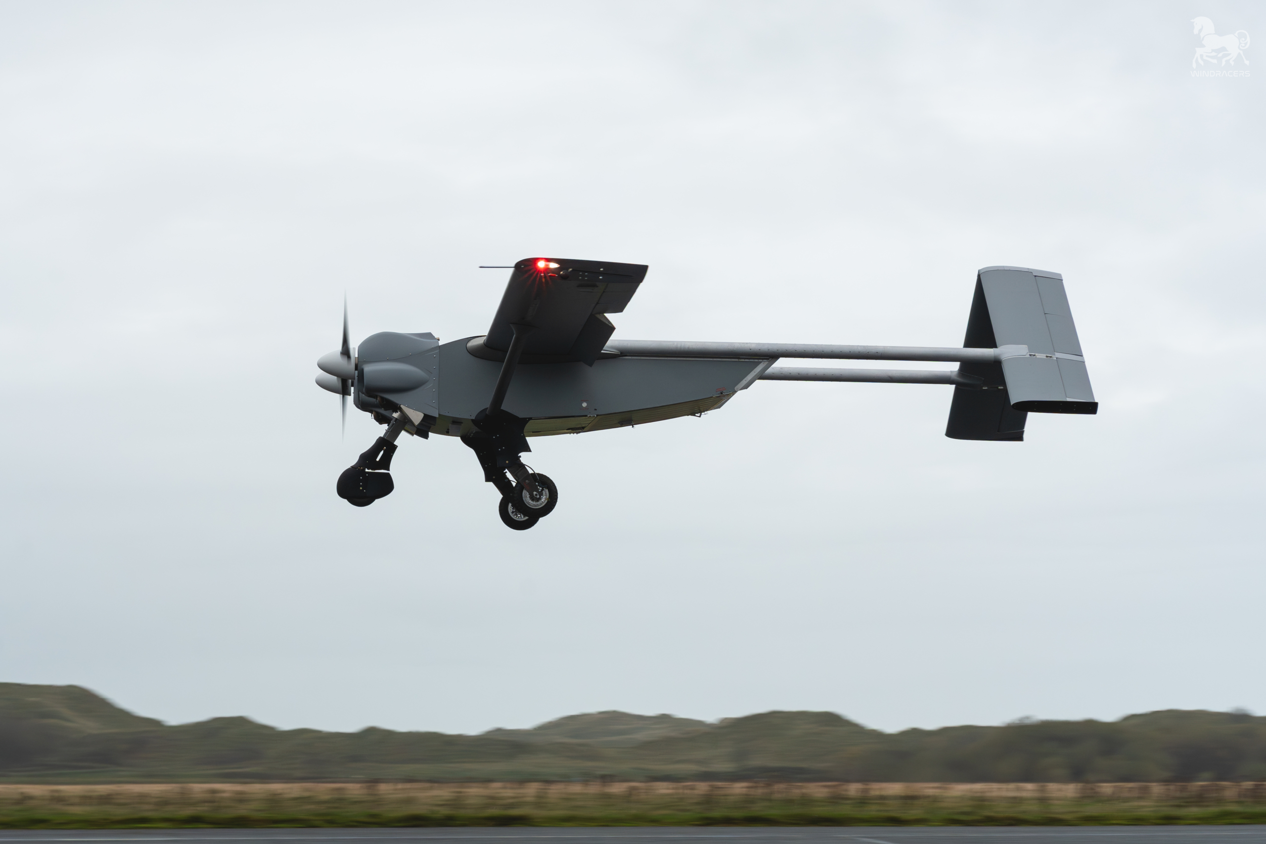 Windracers ULTRA drone flying in Wales