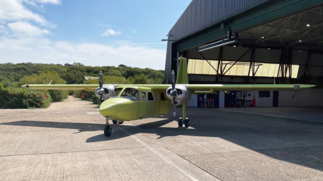 Britten Norman UK built islander starts ground tests