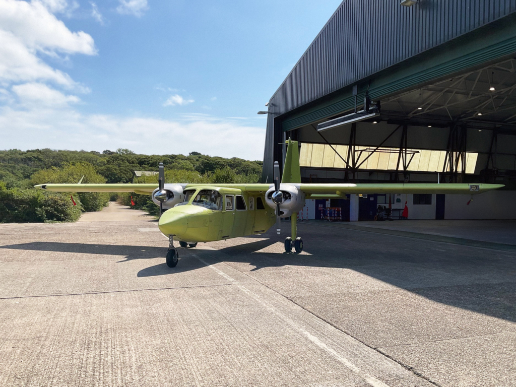 Britten Norman UK built islander starts ground tests