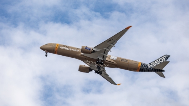 A350F takes off on first flight
