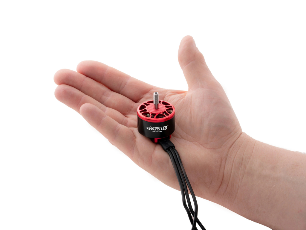 ePropelled drone motor held in the palm of a hand