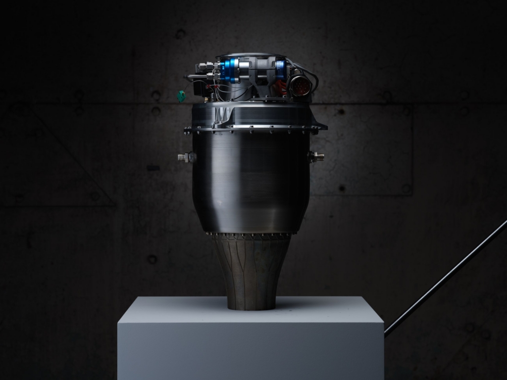 Alloyed's A1100 turbojet engine. Image: Alloyed