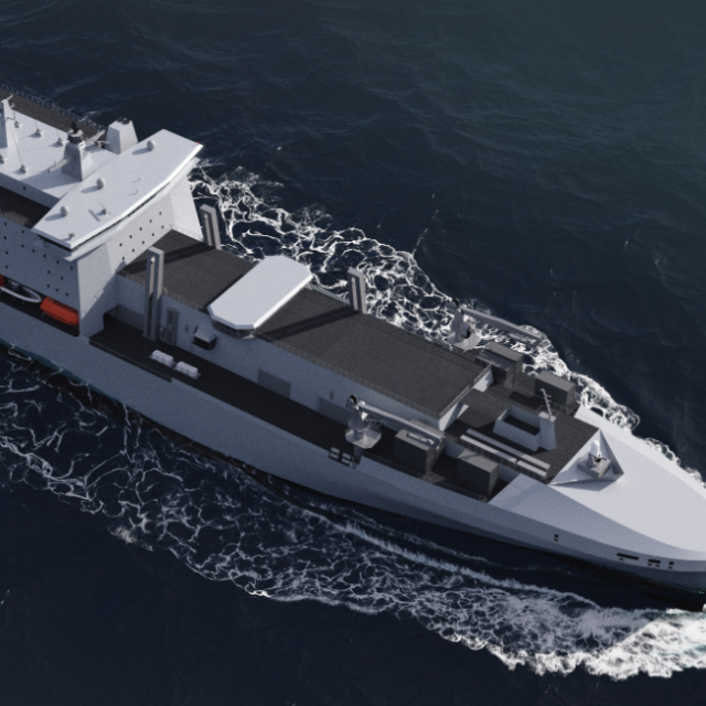Three Fleet Solid Support vessels being delivered for the Royal Fleet Auxiliary through a partnership between Navantia UK, BMT and Harland & Wolff.