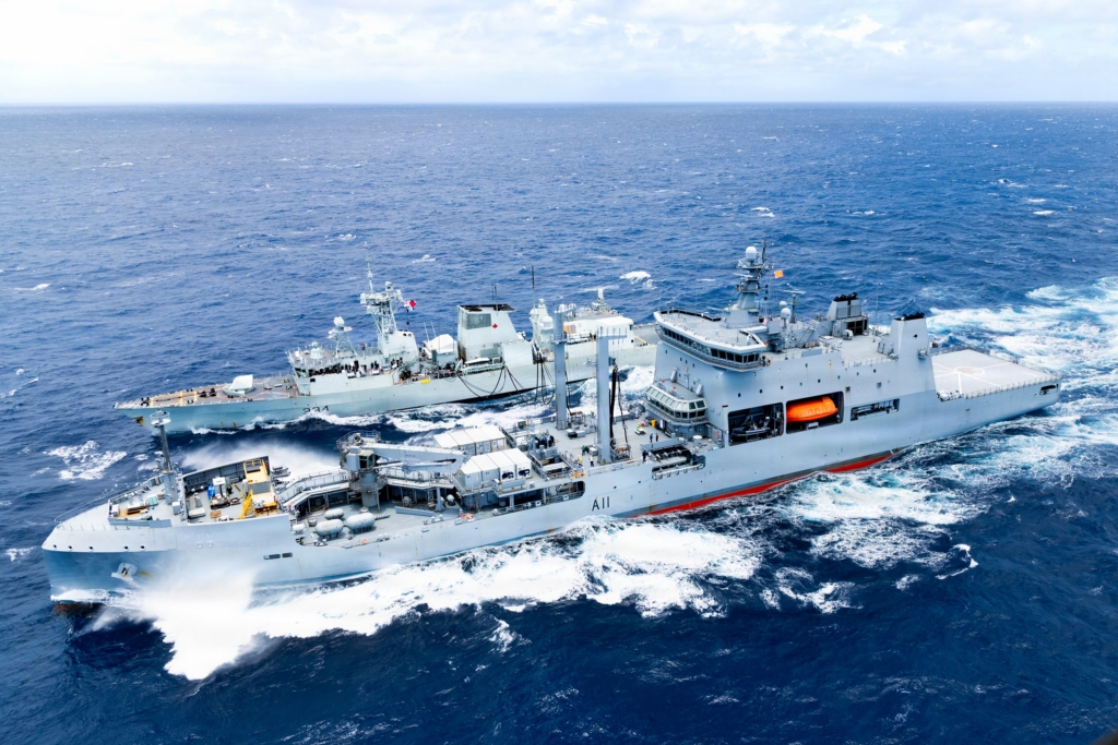 Canadian and New Zealand naval vessels