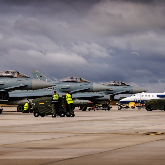 EX COBRA WARRIOR German Air Force Typhoons Landing at RAF Cranwell for exercise Cobra Warrior. Exercise Cobra Warrior 2026-1 is a Royal Air Force Led exercise where several NATO nations operate together in order to improve their air integration capabilities. Many RAF Bases take part in the flying element of exercise Cobra Warrior, such as RAF Waddington, Marham, Coningsby and United States Air Force (USAF) bases at RAF Lakenheath and Mildenhall. Exercise Cobra Warrior takes place over 4 weeks, This allows each nation to train in all environments and learn to overcome the challenges that they are faced with. Royal Air Force Cranwell is currently accommodation the German Air Force with EF-2000 EuroFighter jets. .Images by Andrew Wheeler CPhot(Chartered)