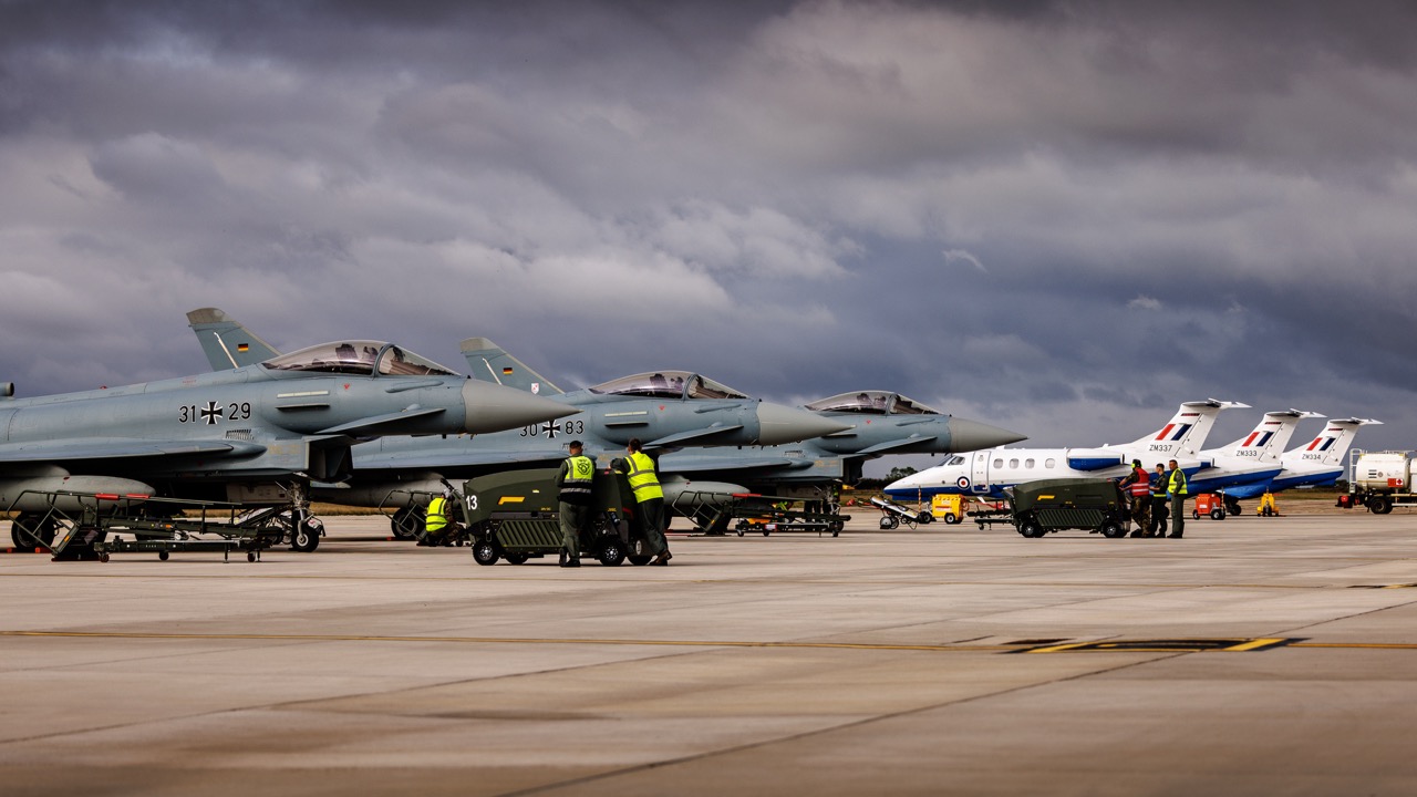 EX COBRA WARRIOR German Air Force Typhoons Landing at RAF Cranwell for exercise Cobra Warrior. Exercise Cobra Warrior 2026-1 is a Royal Air Force Led exercise where several NATO nations operate together in order to improve their air integration capabilities. Many RAF Bases take part in the flying element of exercise Cobra Warrior, such as RAF Waddington, Marham, Coningsby and United States Air Force (USAF) bases at RAF Lakenheath and Mildenhall. Exercise Cobra Warrior takes place over 4 weeks, This allows each nation to train in all environments and learn to overcome the challenges that they are faced with. Royal Air Force Cranwell is currently accommodation the German Air Force with EF-2000 EuroFighter jets. .Images by Andrew Wheeler CPhot(Chartered)