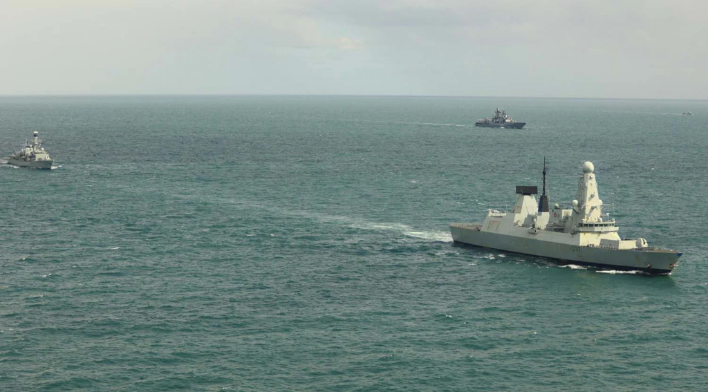 HMS Duncan and HMS St Albans track Admiral Levchenko