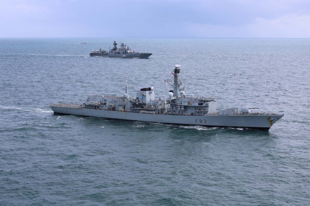 HMS St Albans monitoring Admiral Levchenko