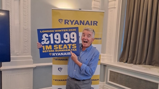 O'Leary announces 1M seats in UK for Winter 2026