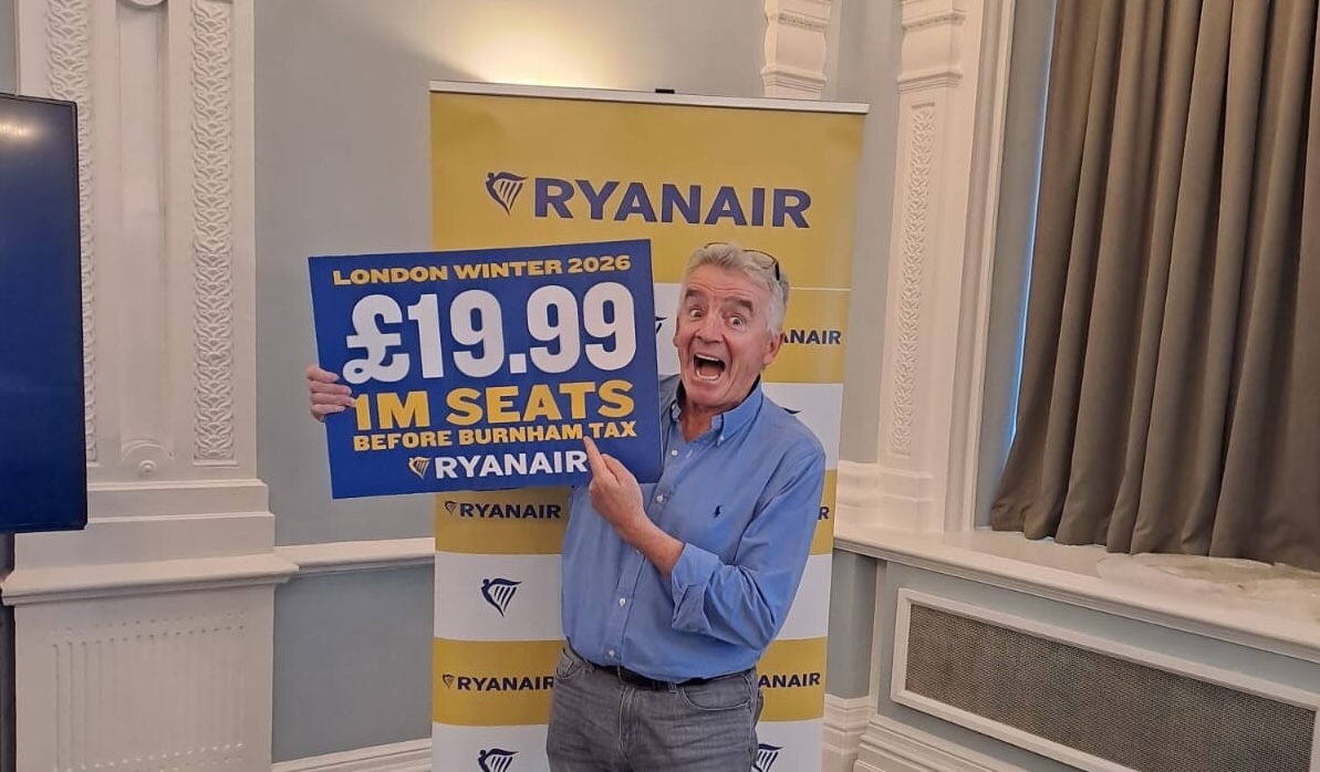 O'Leary announces 1M seats in UK for Winter 2026