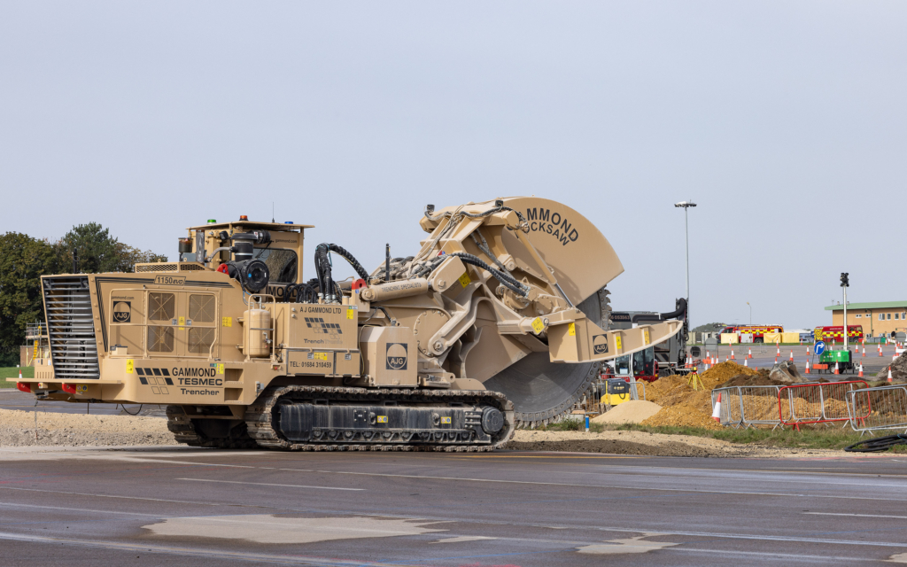 Runway resurfacing work at RAF Brize Norton as part of Project Mace in September 2026. Image: MOD Crown Copyright/Royal Air Force