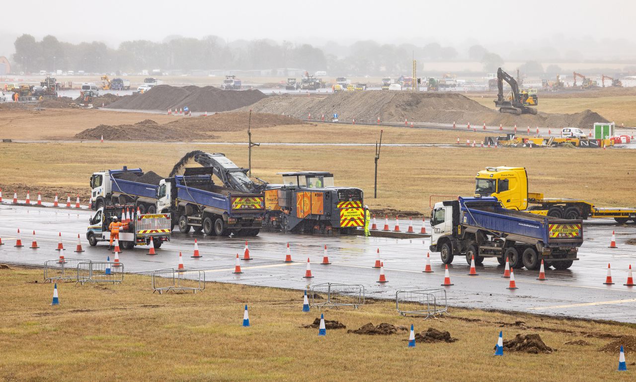 Runway resurfacing work at RAF Brize Norton as part of Project Mace in September 2026. Image: MOD Crown Copyright/Royal Air Force