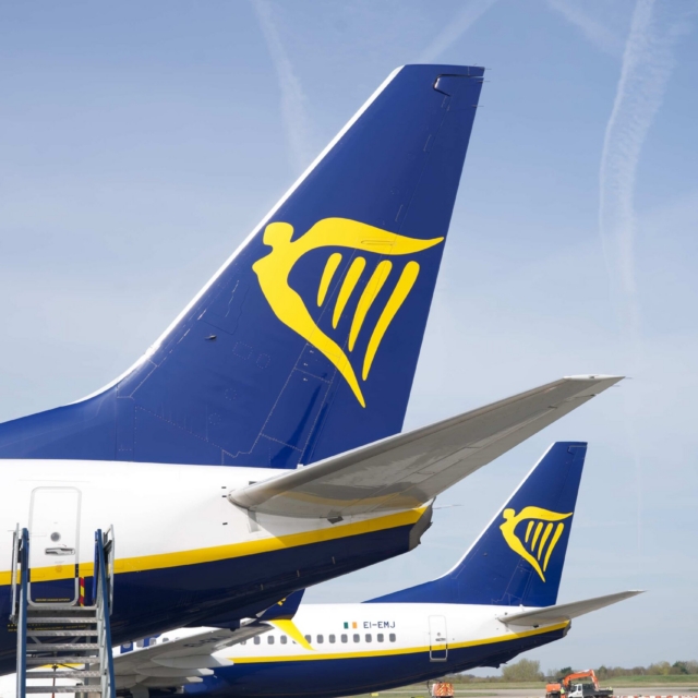 Ryanair aircraft tails