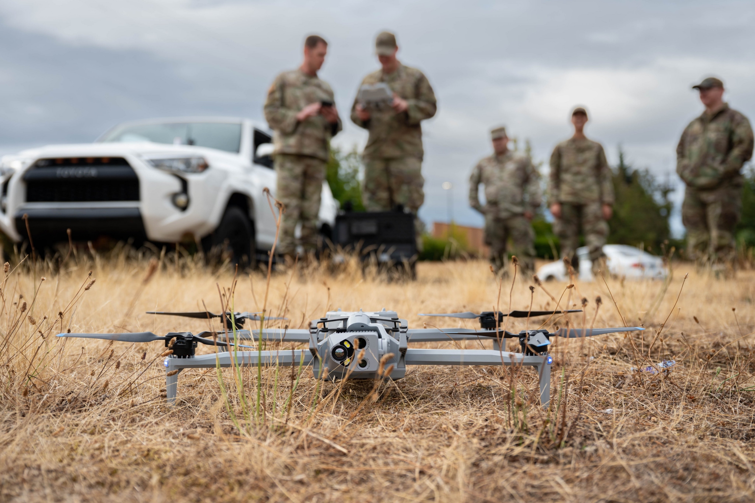 Skydio X10 INTL drone with soliders