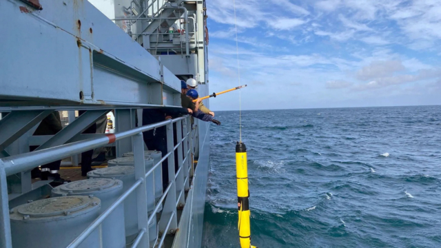 Slocum G3 gliders being recovered