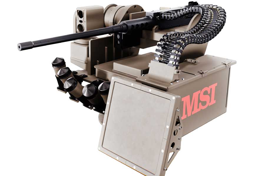 MSI-DS unveiled the TERRAHAWK RAPTOR during the opening day of DVD2026 on 16 September 2026. This RWS is optimised for C-UAS operations. Image: MSI-DS