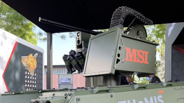MSI-DS unveiled the TERRAHAWK RAPTOR during the opening day of DVD2026 on 16 September 2026. This RWS is optimised for C-UAS operations. Image: MSI-DS