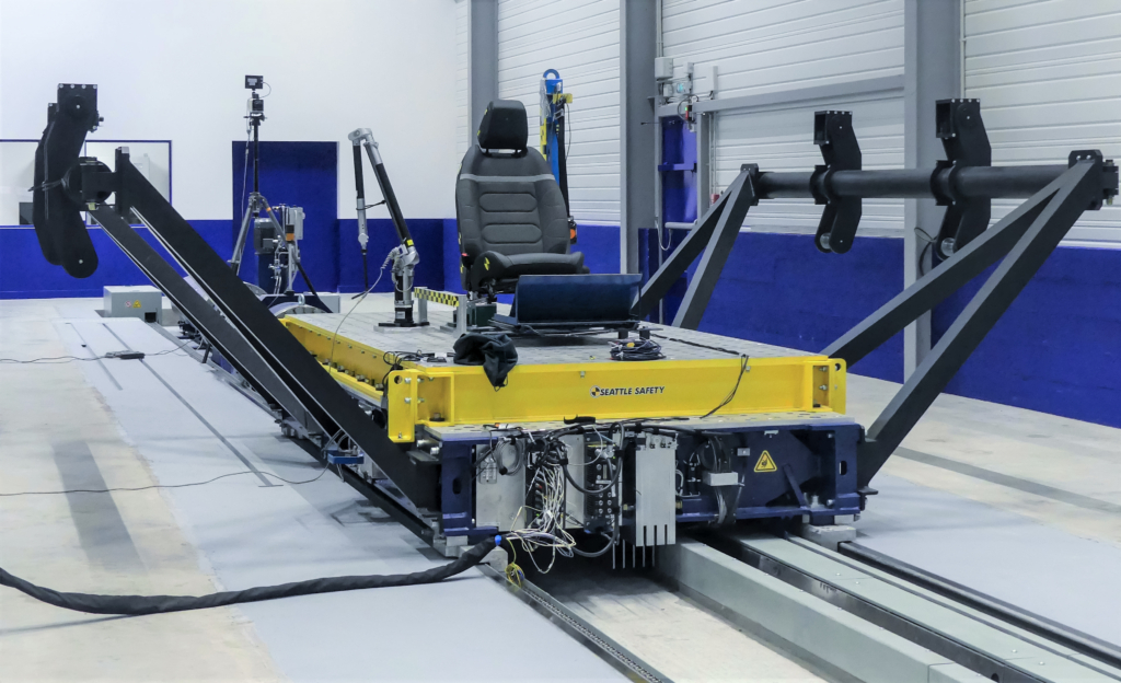 UTAC millbrook testing sled for automotive seats