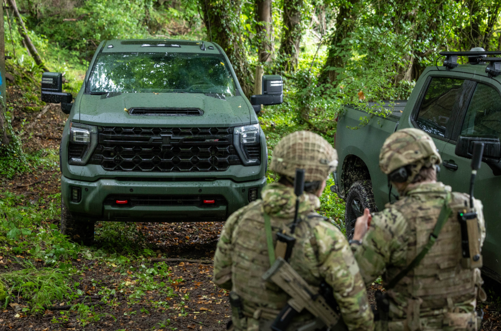 Team LionStrike Chevrolet Silverado for British Army LMV bid