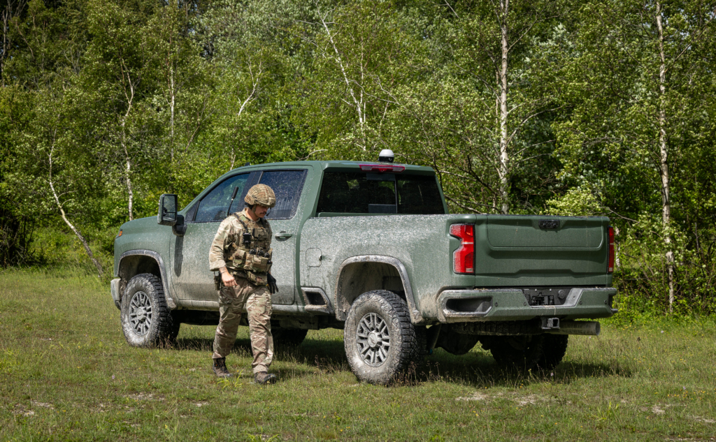 Team LionStrike Chevrolet Silverado for British Army LMV bid