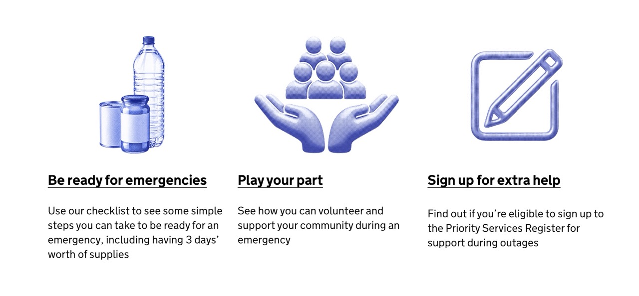 Be Ready website UK Government emergency advice for households.