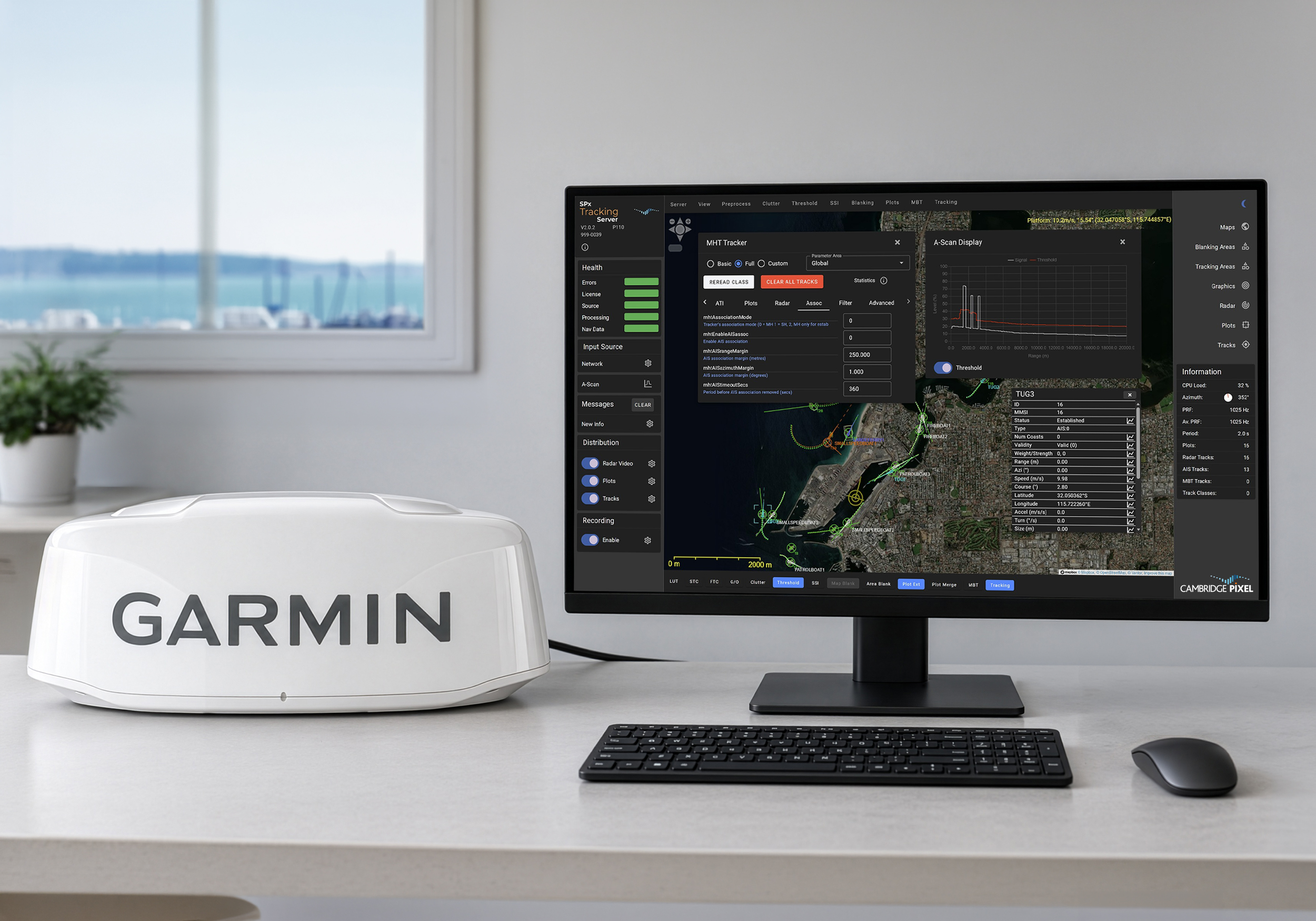 Cambridge Pixel radar tracker for Garmin radars