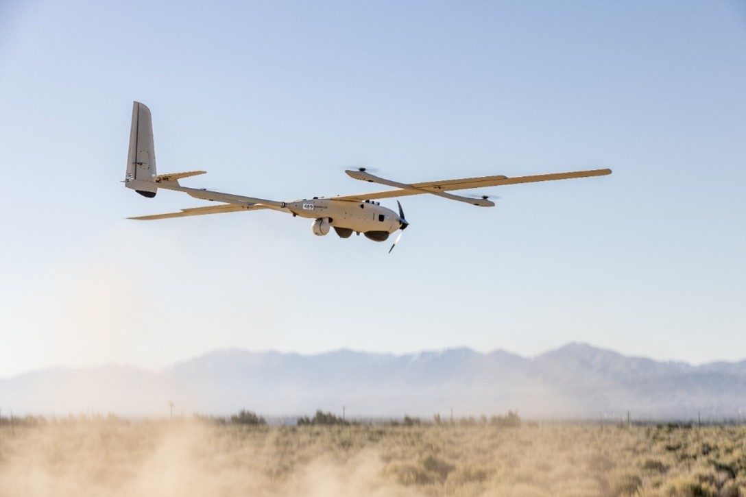 Eagle UAV conducting a vertical take-off at Palmdale, California,