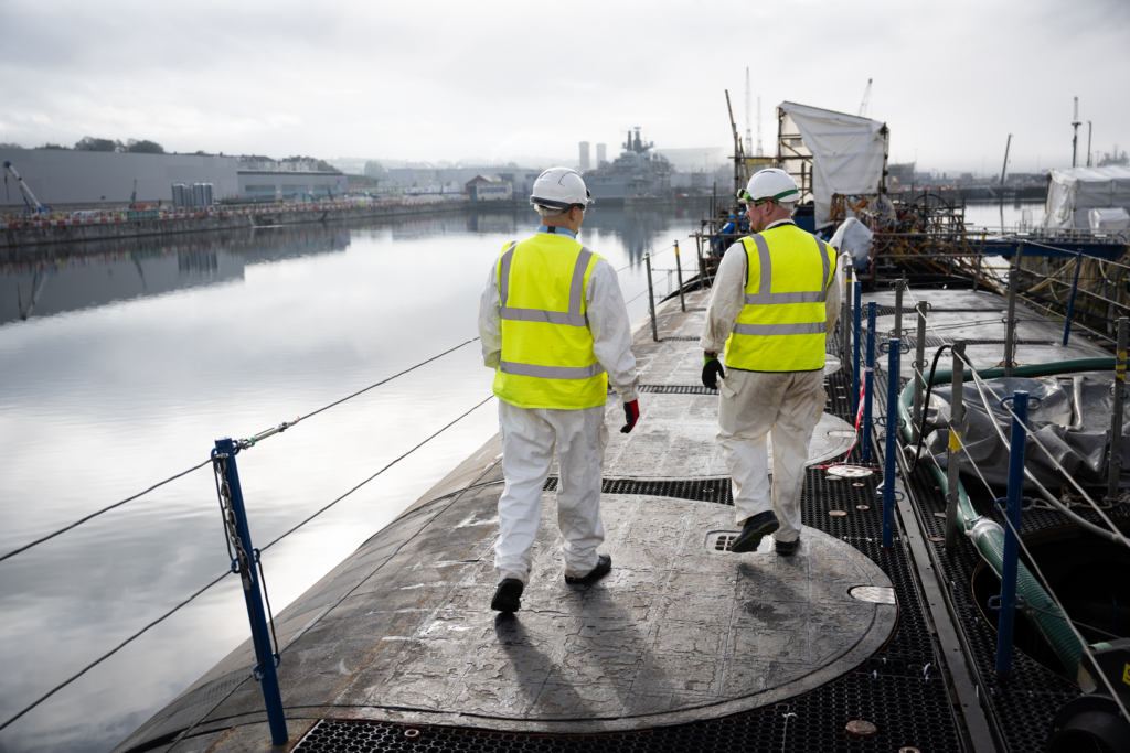 HMS Victorious is currently in dock at HMNB Devonport, where the ageing Vanguard-class submarine is currently undergoing a deep maintenance and modernisation programme. Image: MOD Crown Copyright/Andrew Linnett