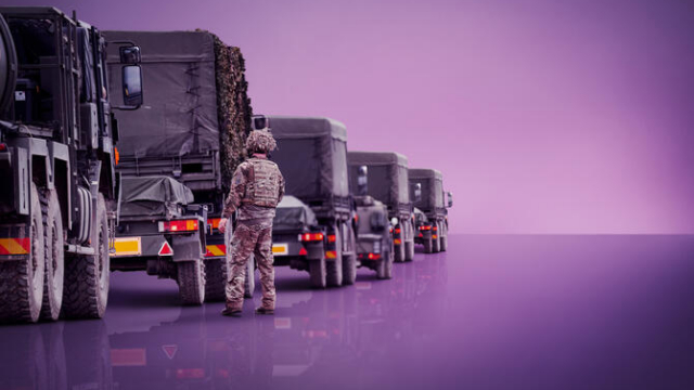 Military convoy