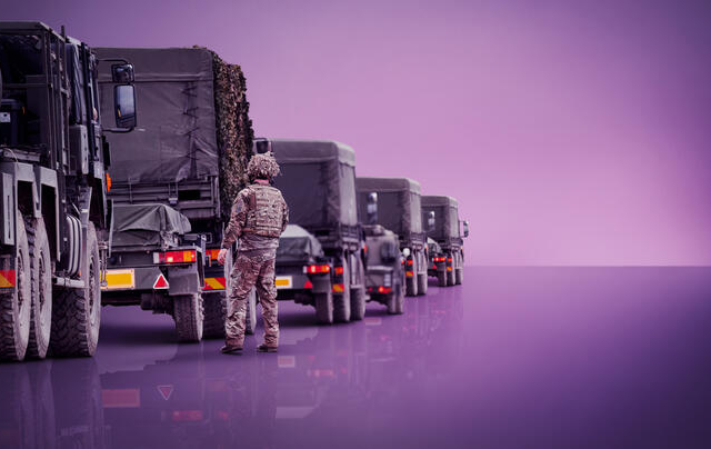 Military convoy