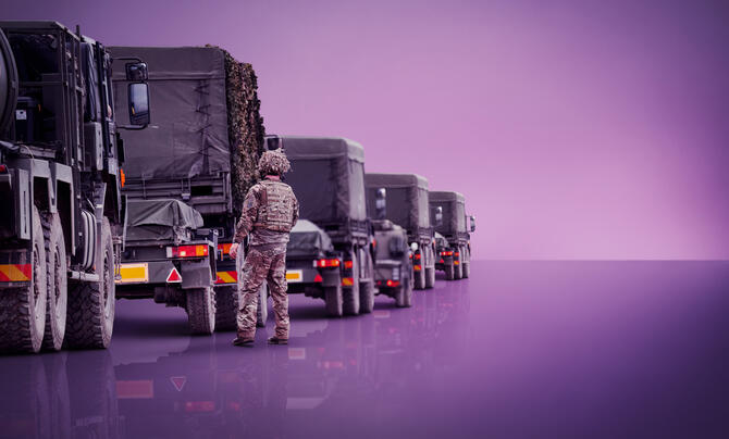 Military convoy