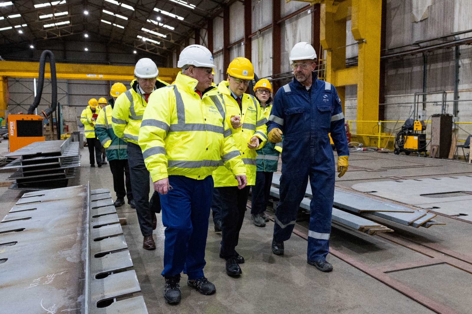 Navantia UK Ministers visit to Methil yard in Fife.