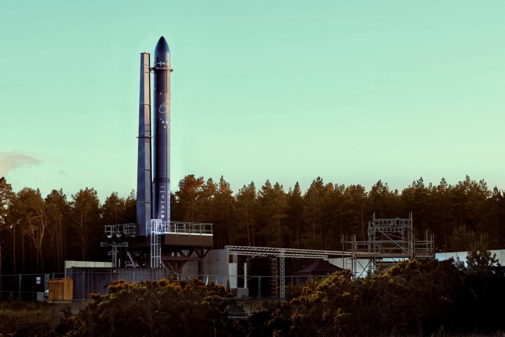 Orbex Prime rocket on launch pad