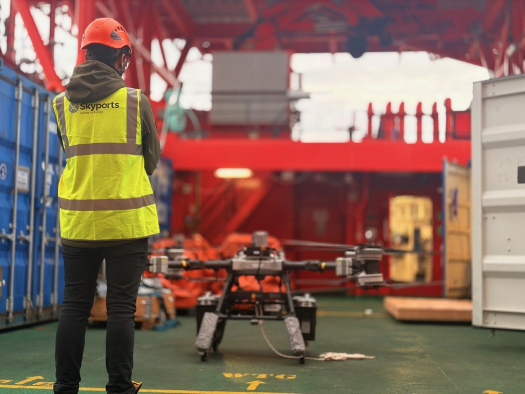 Skyports and Ørsted North Sea wind farm cargo drone trial