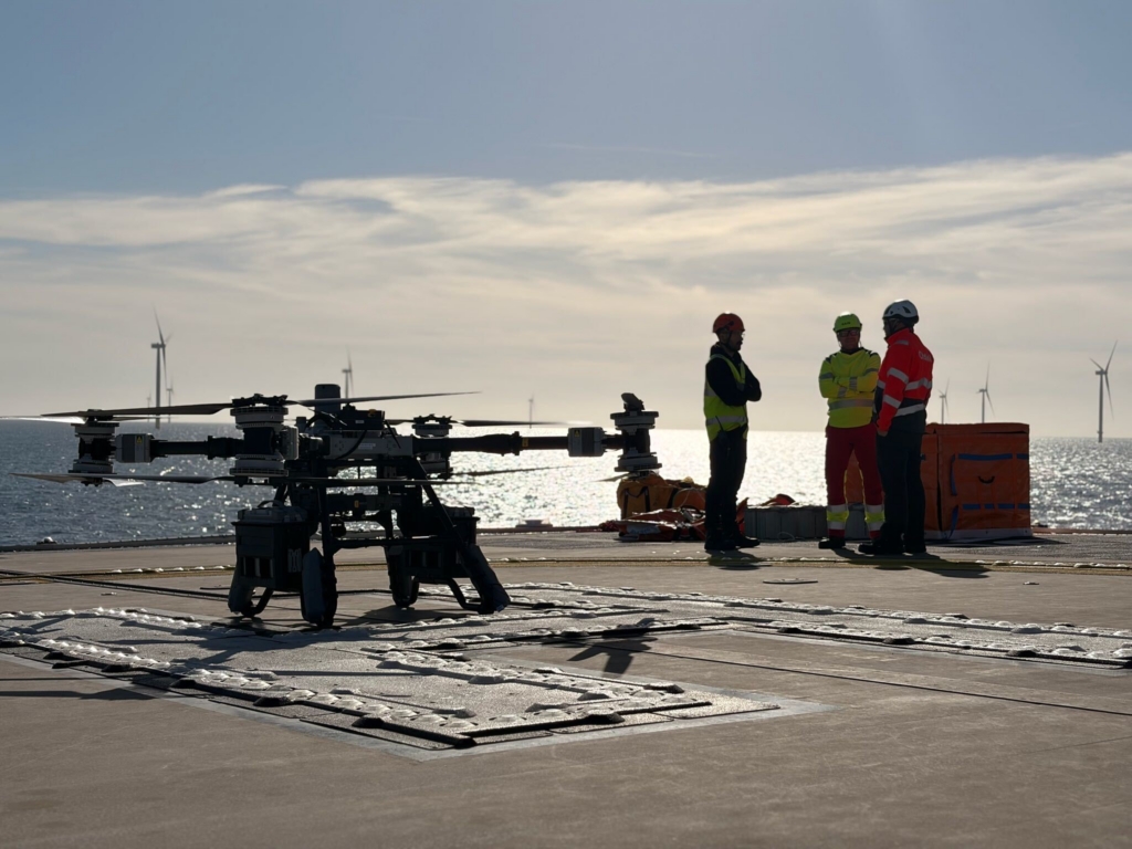 Skyports and Ørsted North Sea wind farm cargo drone trial