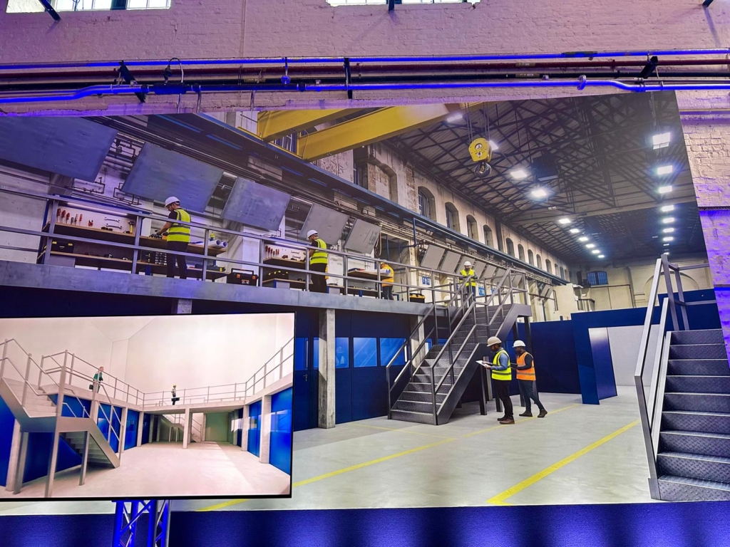 Graphic showing Babcock's plans for a mezzanine workshop area